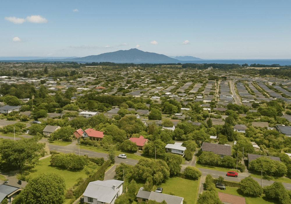Aerial view of residential real estate near Mwanza